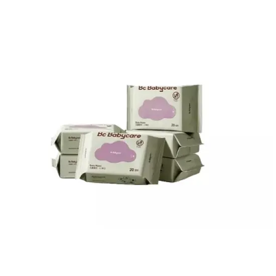 Bc Babycare Hypoallergenic Baby Wipes for Sensitive Skin,Fragrance-Free, Travel Size,20 Counts Per Pack image {5}