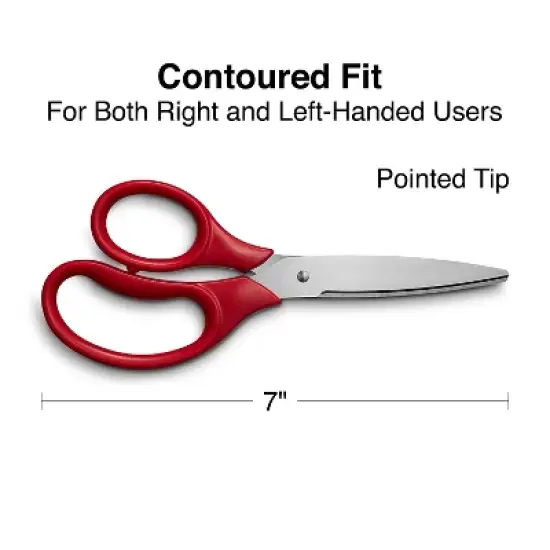 TRU RED 7in Stainless Scissor Straight Handle Rt & Lf Hand TR55049 image {1}