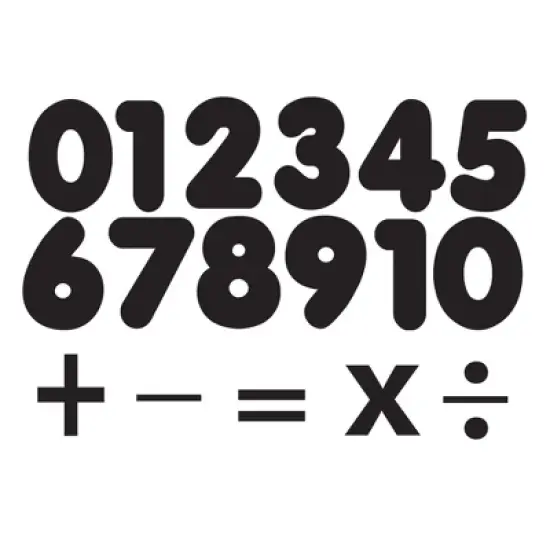 Ashley Productions&reg; Die-Cut Magnetic Black Number Set, 1.75", 32 Pieces Per Pack, 6 Packs image {1}