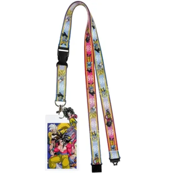 Dragonball GT Lanyard Character Design Breakaway Clear ID Badge Holder Keychain Multicolored image {5}