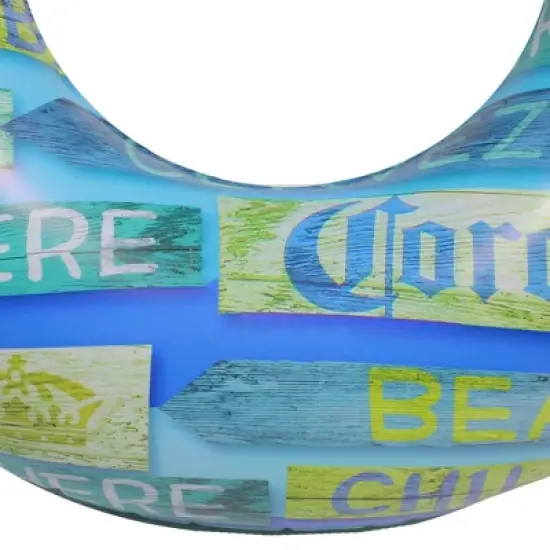 Northlight 36" Inflatable Corona Signage Swimming Pool Tube Ring image {4}