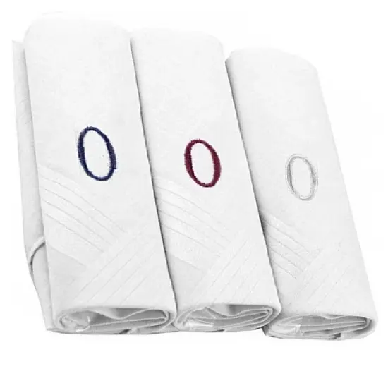 Men's Cotton Monogrammed Handkerchiefs Initial Letter Hanky image {29}
