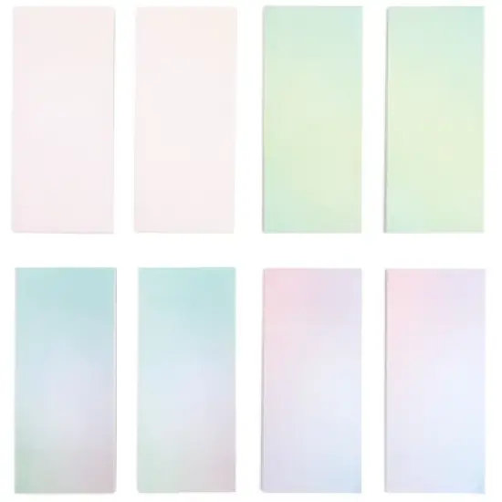 Paper Junkie 8 Pack Watercolor Pastel Sticky Notes, Gradient Color To Do Notepads (5.5 x 2.35 In, 50 Sheets Per Pad) image {4}