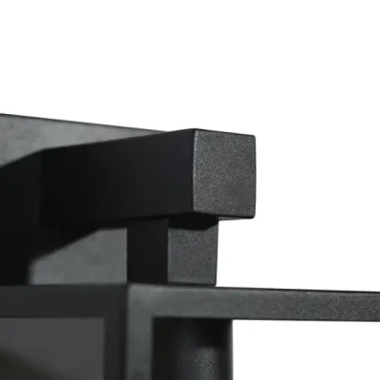 LNC Orlan 1-Light 9.3"H Modern Square Outdoor Wall Lights, Black with Clear Glass,2 Pack image {9}