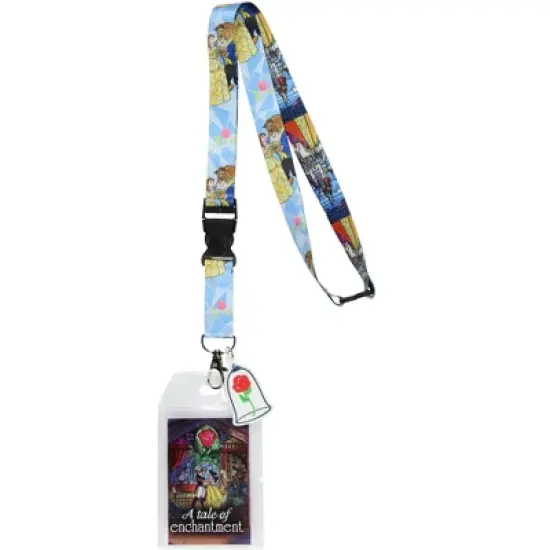 Disney Beauty and the Beast A Tale of Enchantment Lanyard with ID badge Holder image {4}