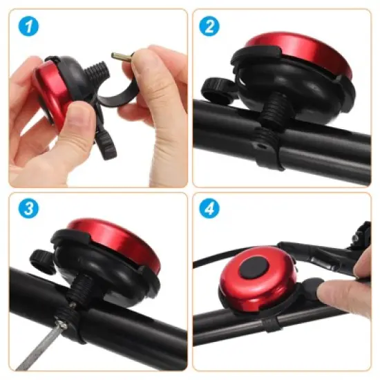 Unique Bargains Aluminum Loud Clear Sound Classic Scooters Bicycle Bells 2.3" image {3}