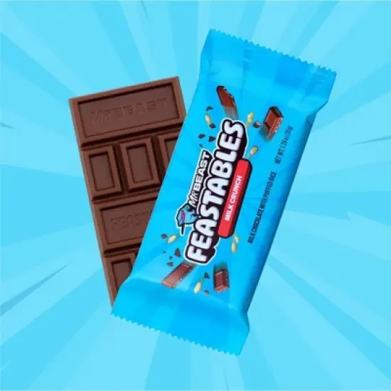 Feastables MrBeast Bar Milk Chocolate Crunch Candy 35g image {2}