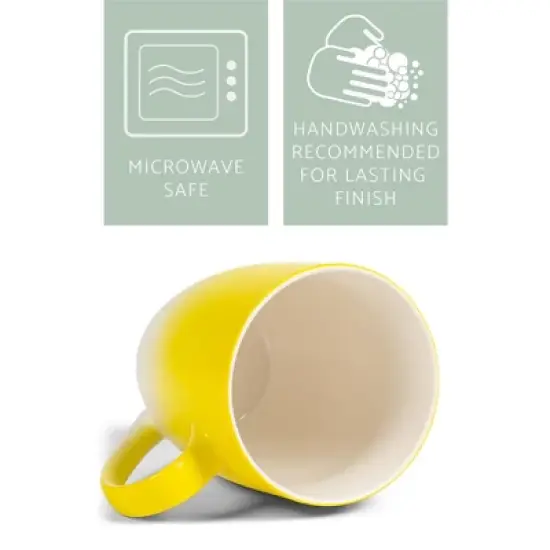 Elanze Designs Romantic Valentines Coffee Cup Mug 12 Ounce Ceramic With Ombre Gradient Be Mine Floral Fox Yellow and White image {2}