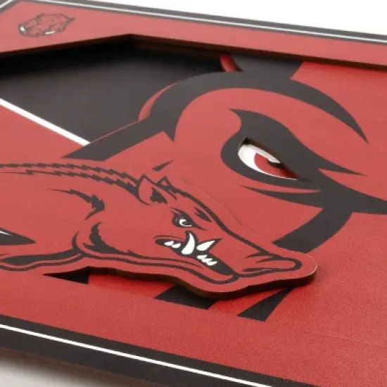 NCAA Arkansas Razorbacks 3D Logo Series Wall Art - 12"x12" image {3}