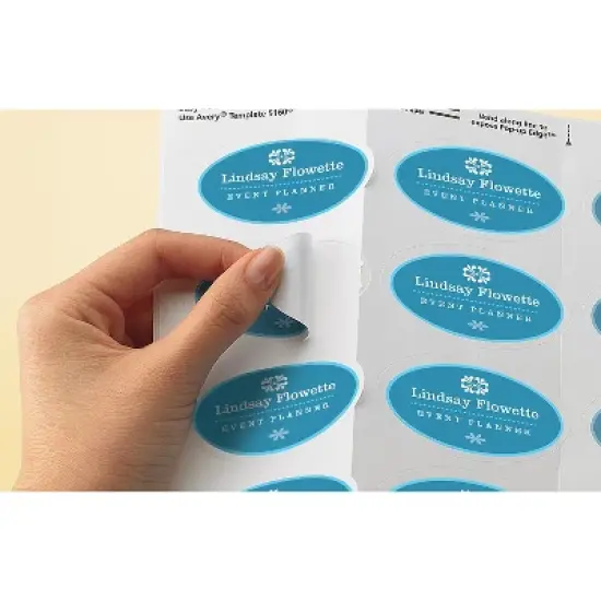 Avery Oval Easy Peel Labels 1 1/2 x 2 1/2 Matte White 270/Pack 6583 image {8}