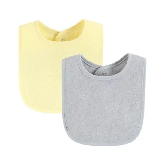 Hudson Baby Drooler Bib with Waterproof Lining, Gray Orange, One Size image {6}