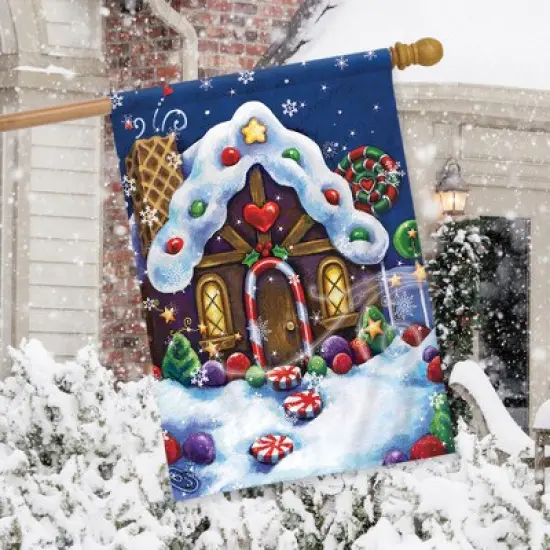 Briarwood Lane House Flag 40x28 For Outdoor Sugar and Spice Christmas House Flag Flag For Christmas House Flag image {3}
