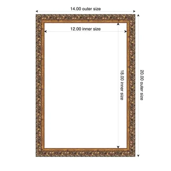 Amanti Art Antique Bronze Framed Dry Erase Magnetic Board image {4}