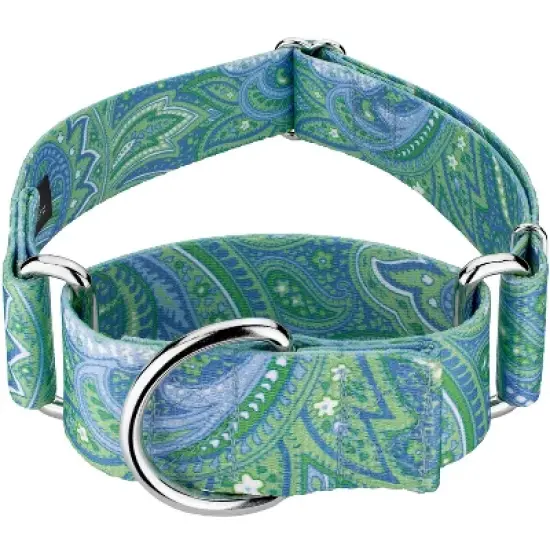 Country Brook Petz 2 Inch Green Paisley Martingale Dog Collar image {5}
