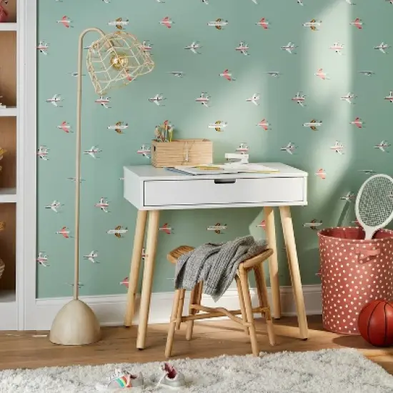 Rattan Kids' Floor Lamp Natural - Pillowfort&trade; image {2}