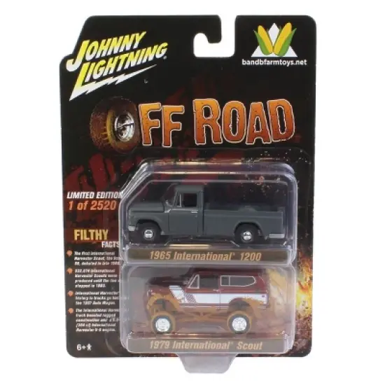 Johnny Lightning 1/64 Limited Edition International Harvester 2 Pack, 1965 Model 1200 and 1979 Scout Muddy Version JLCP7353 image {5}