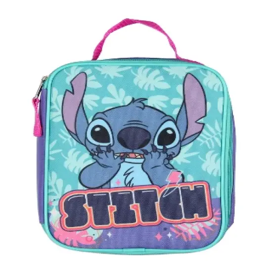 Disney Lilo & Stitch Angel 5 Pc Set Backpack Lunch Box Key Chain Pencil Case image {4}