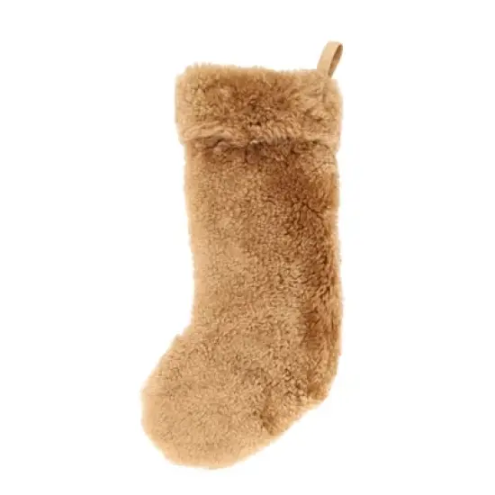 Saro Lifestyle Cozy Delight Lamb Fur Stocking image {1}