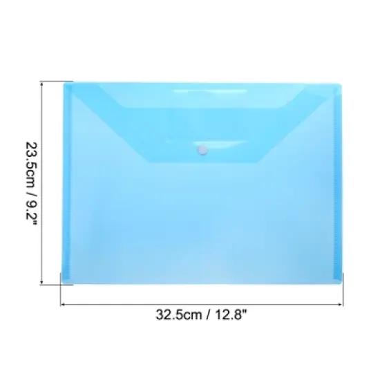 Unique Bargains A4 Plastic File Folder Envelopes Folder with Snap Closure 20 Pcs image {1}