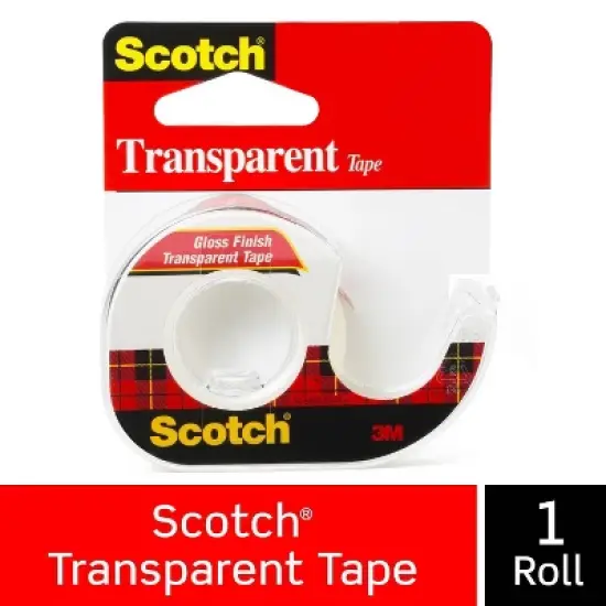 Scotch Transparent Tape Gloss Finish 1/2 in x 700' image {2}