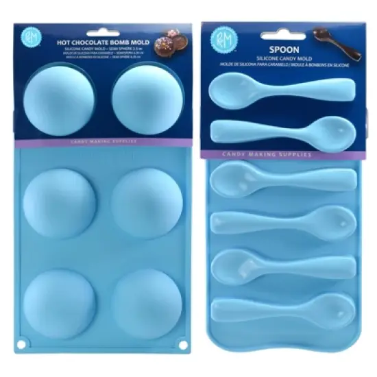 R&M International Silicone Chocolate Spoon & Hot Cocoa Bomb Mold Set image {4}