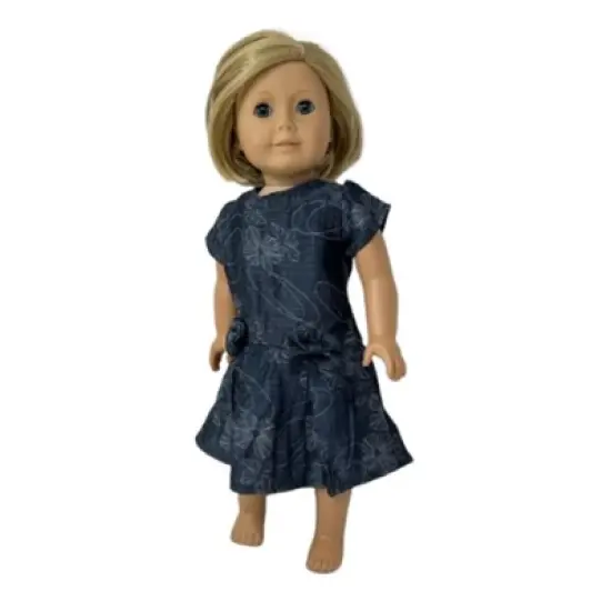 Doll Clothes Superstore Size 14 Matching Girl And Doll Blue Pattern Dresses For Girls And Dolls image {3}