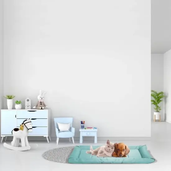 Precious Tails Xtra Tuff Dog Crate Mat - L - Aqua Blue image {6}