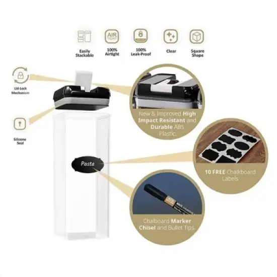 Wikineon 7-Piece Food Container Set - Versatile Storage Solutions for Kitchen, Pantry, or On-the-Go Meals image {2}