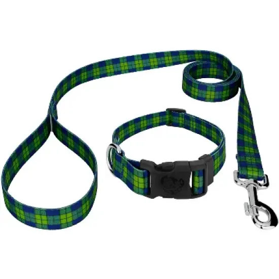 Country Brook Petz Deluxe Collar and Leash - Plaid and Argyle Collection image {2}
