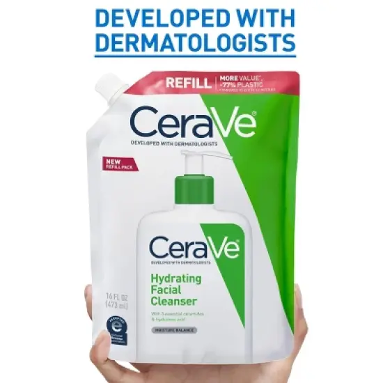 CeraVe Hydrating Facial Cleanser Refill For Normal to Dry Skin - 16 fl oz image {9}
