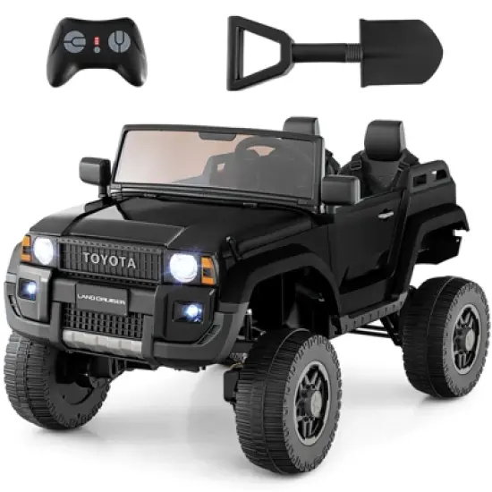 Costway 24V 2 Seater Ride on Car for Kids Licensed Toyota LC250 Ride on Truck with Remote Black/Gray/Navy/Pink/Red image {10}