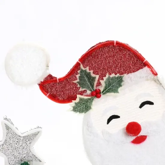 LuxenHome Santa on Peppermint Bike Lighted Holiday Decoration Multi-Color image {10}