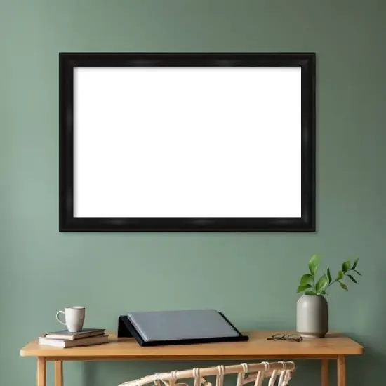 Amanti Art 28"x40" Grand Black Narrow Framed Magnetic Dry Erase Board image {6}