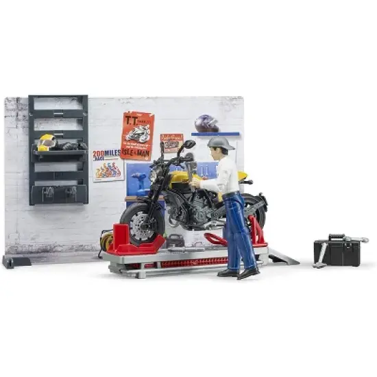 Bruder bworld set motorcycle service w Ducati Full Throttle image {5}