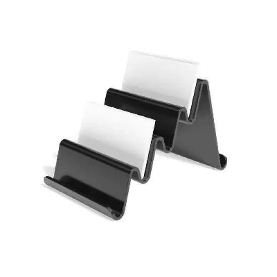 TRU RED 4 Compartment Business Card Holder Black TR58198 image {3}