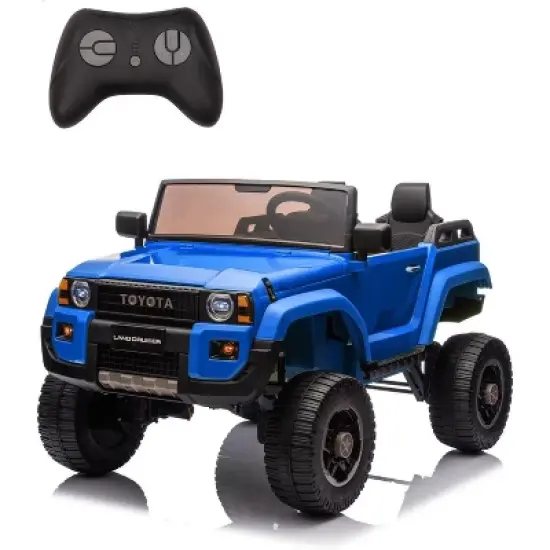 Toyota Licensed 24V Kids Ride-On Car, 2-Seater Electric Off-Road Truck with Parental Remote Control, Bluetooth Music, LED Lights, 4x550W Motors image {7}