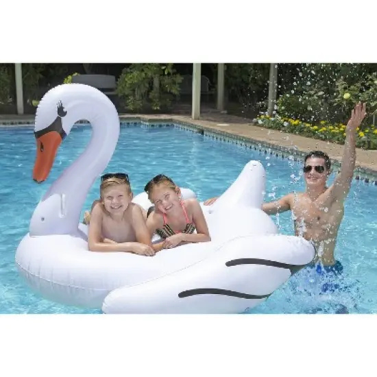 Poolmaster Jumbo Swan Swimming Pool Float Rider image {9}