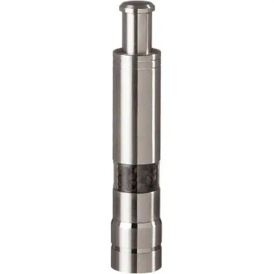 Fletchers Mill Stainless-Steel Pump and Grind Pepper Mill, Modern Thumb Button Grinder, One-Handed Operation, Perfect For Restaurant Staff image {2}