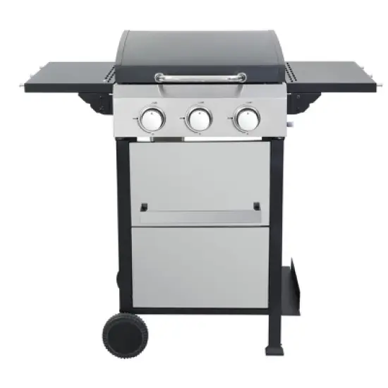 Kumasinova 3-Burner Propane Gas BBQ Grill,36900BTU Output,Stainless Steel Grills with Wire-Enameled Cooking Grids,Foldable Side Tables&Thermometer image {5}