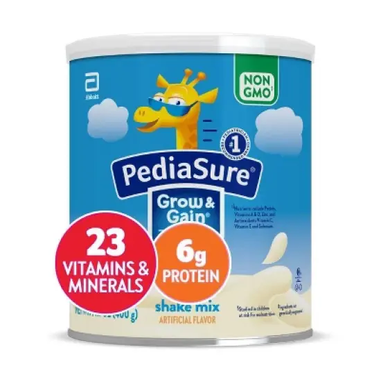 PediaSure Grow & Gain Non-GMO Shake Mix Powder Vanilla - 14.1oz image {2}