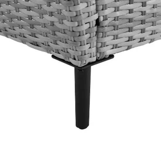 Richland 5pc Outdoor Wicker Conversation Set with Fire Table - Crosley image {10}