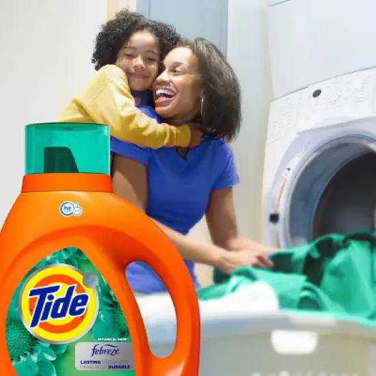 Tide Plus Febreze Freshness Botanical Rain HE Turbo Clean Liquid Laundry Detergent - 92 fl oz image {5}