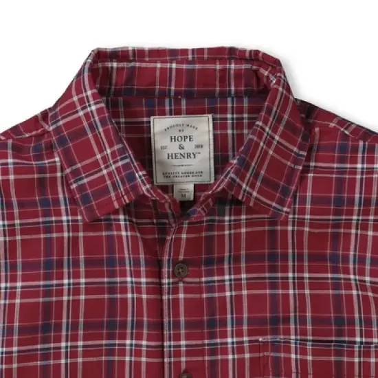 Hope & Henry Mens' Convertible Double Weave Button Down Shirt image {1}