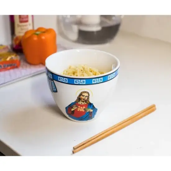 Boom Trendz Bowl Bop Can I Get A Ramen? Japanese Dinnerware Set | 16-Ounce Bowl, Chopsticks image {4}