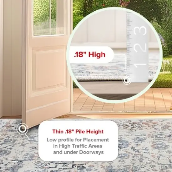 Nuloom Everlee Faded Persian Pet Friendly Machine Washable Area Rug image {10}