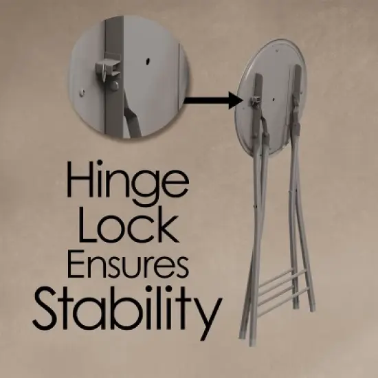 Hastings Home 24" Foldable Padded Indoor Counter-Height Stool &ndash; Gray image {2}