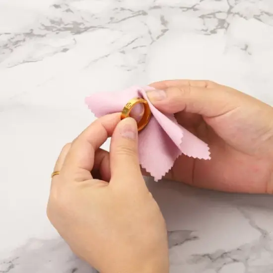 Unique Bargains Reusable Double-Sided Microfiber Jewelry Cleaning Cloth 100 Pcs image {4}