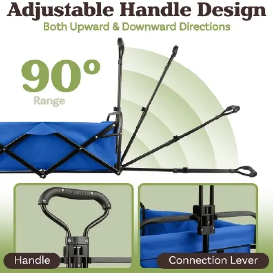 Heavy-Duty Collapsible Wagon with Telescoping Handle by Nature Spring image {5}