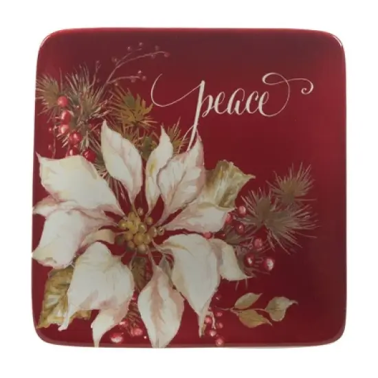 Certified International Set of 4 Winters Joy Assorted Canape Plates image {4}