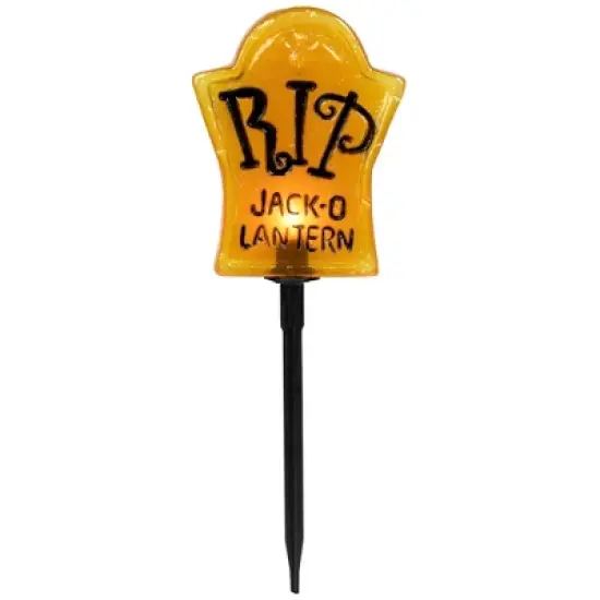 Northlight Lighted R.I.P Tombstone Halloween Outdoor Pathway Markers - 18" - Set of 3 image {3}
